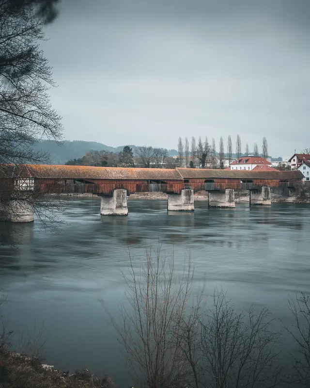 Bad Säckingen, Holzbrücke über den Rhein